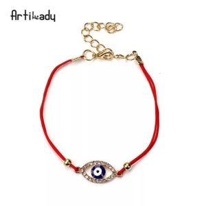 Evil eye bracelets red